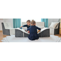 Soft Foam Coach,Kids,Children,Comfy,3in1:Pouffe,Coach,Table for Kids,Play,Relax